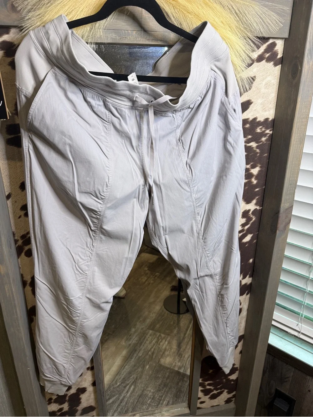 lululemon athletica Men's Light Gray Tech Joggers with Drawstring